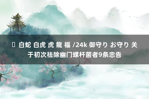 ✨白蛇 白虎 虎 龍 福 /24k 御守り お守り 关于初次祛除幽门螺杆菌者9条忠告